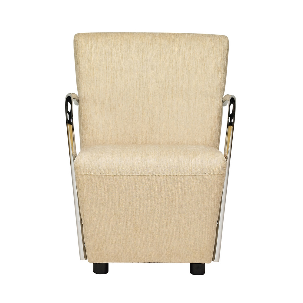 Largo: One Seat Lounge in faux leather with nylon black legs