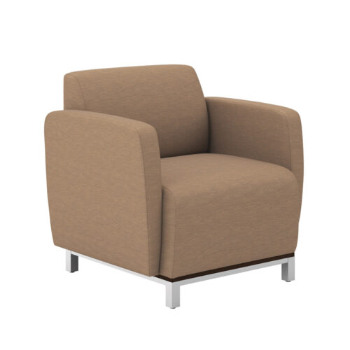 Swift: 1 Seat Lounge with textured fabric and metal base