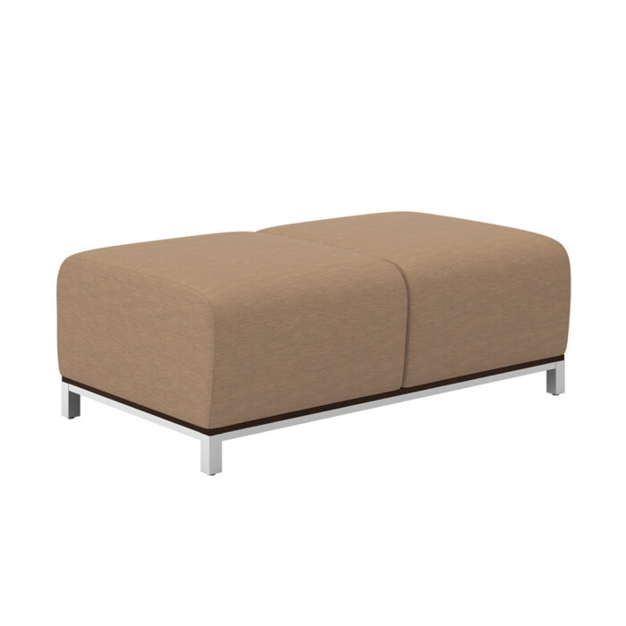 Swift: 2 Seat Bench with textured fabric and metal base