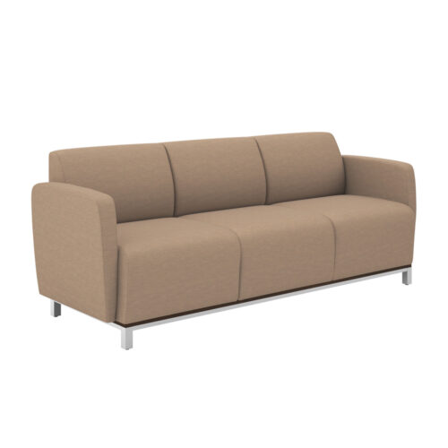 Swift: 3 Seat Lounge with textured fabric and metal base
